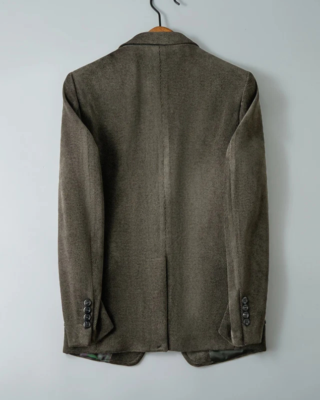Men’s Soft Texture Two-Button Blazer