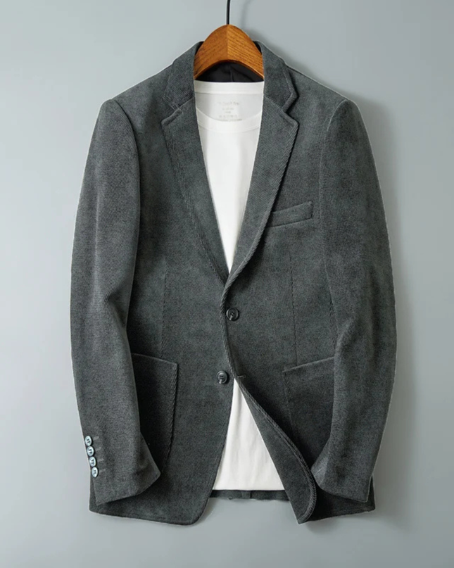 Men’s Soft Texture Two-Button Blazer