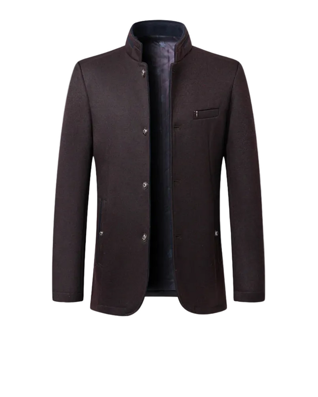 Men’s Stand Collar Button Jacket