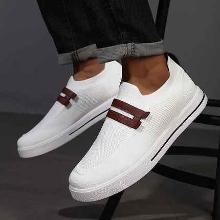 Men’s Strap Detail Knit Slip-On Sneakers