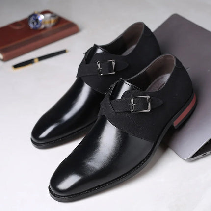 Men’s Strap Detail Pointed Toe Loafers