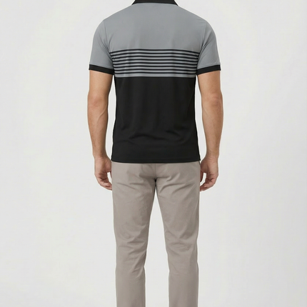 Men’s Stripe Panel Polo Shirt