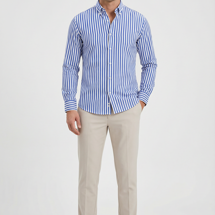Men’s Striped Button Down Shirt