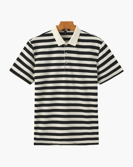 Men’s Striped Short Sleeve Polo Shirt