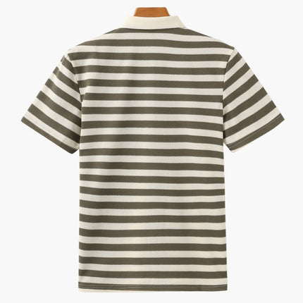 Men’s Striped Short Sleeve Polo Shirt