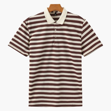 Men’s Striped Short Sleeve Polo Shirt