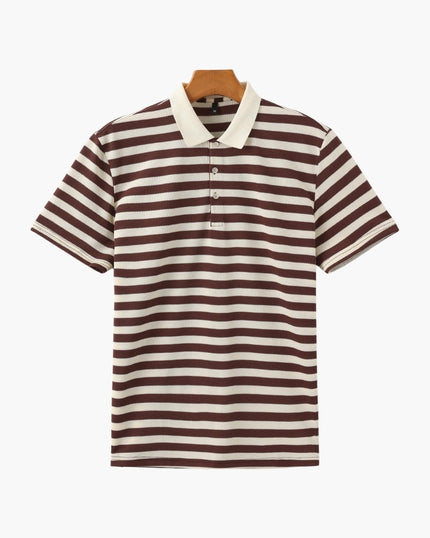 Men’s Striped Short Sleeve Polo Shirt
