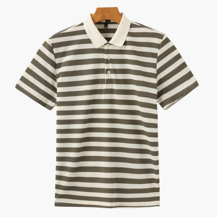 Men’s Striped Short Sleeve Polo Shirt