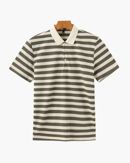 Men’s Striped Short Sleeve Polo Shirt