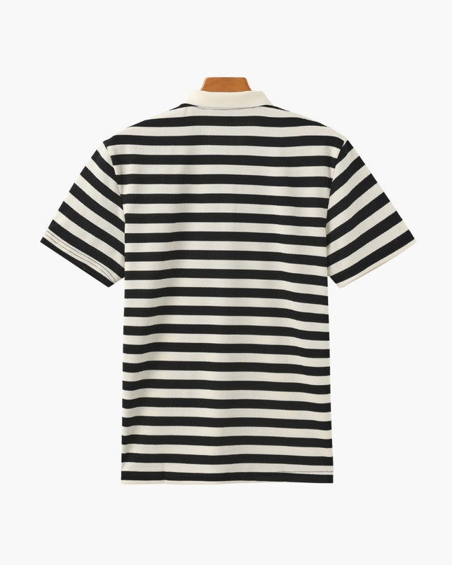Men’s Striped Short Sleeve Polo Shirt