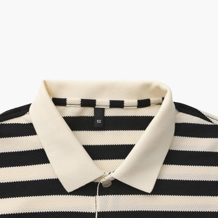 Men’s Striped Short Sleeve Polo Shirt