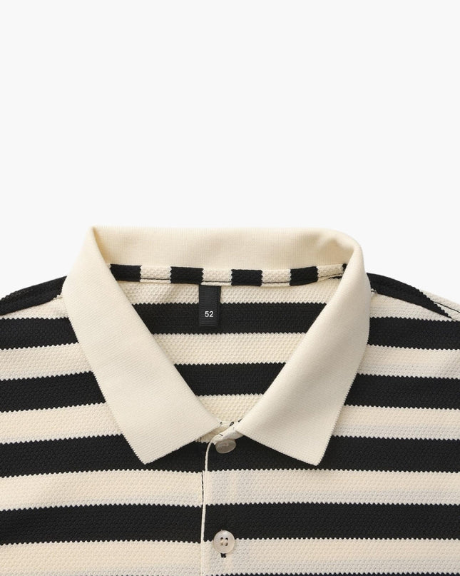 Men’s Striped Short Sleeve Polo Shirt