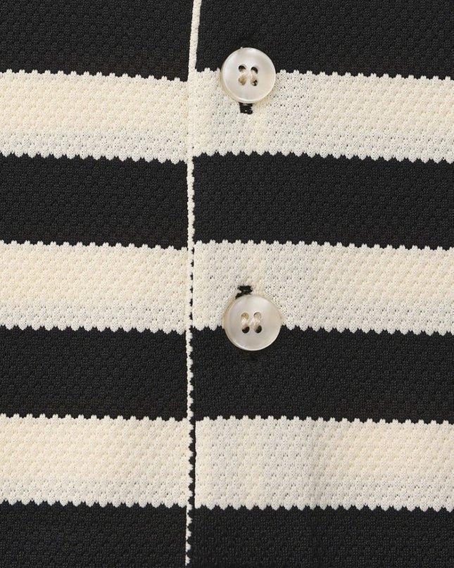 Men’s Striped Short Sleeve Polo Shirt