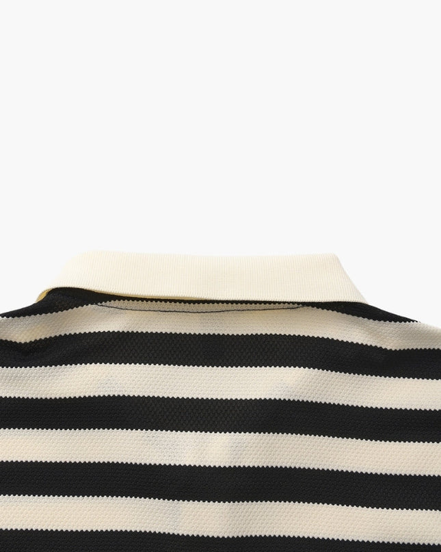Men’s Striped Short Sleeve Polo Shirt