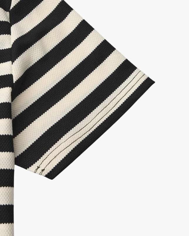 Men’s Striped Short Sleeve Polo Shirt