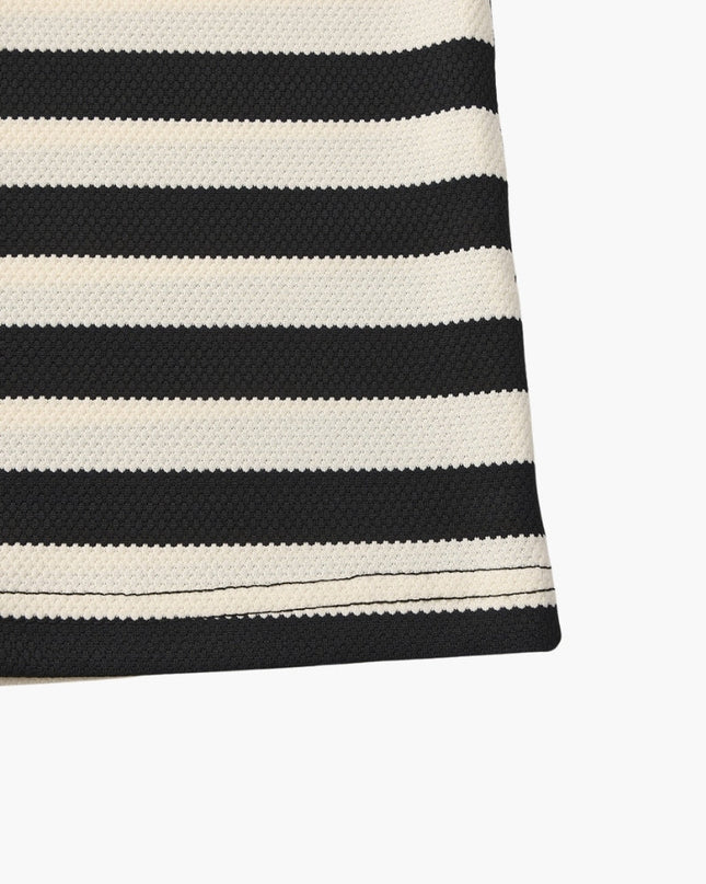 Men’s Striped Short Sleeve Polo Shirt
