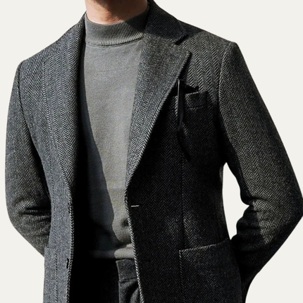 Men’s Structured Two-Button Tailored Blazer