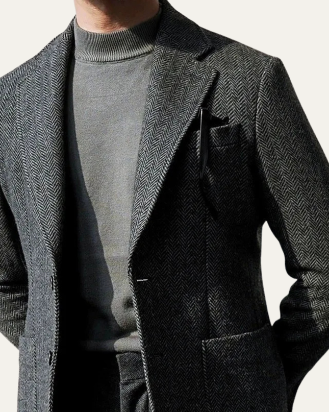 Men’s Structured Two-Button Tailored Blazer