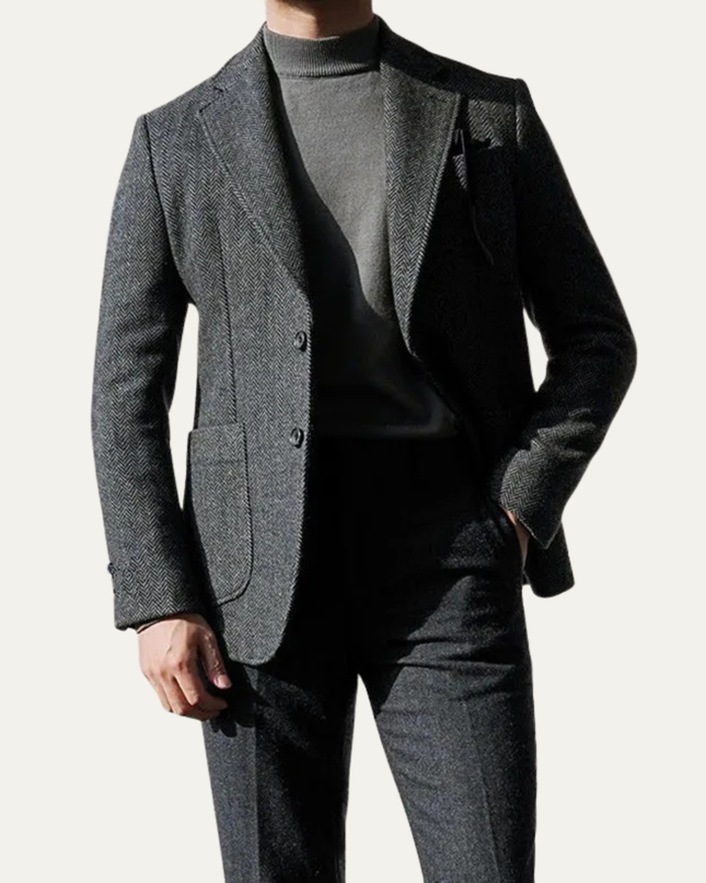 Men’s Structured Two-Button Tailored Blazer