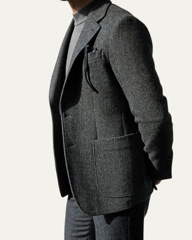 Men’s Structured Two-Button Tailored Blazer