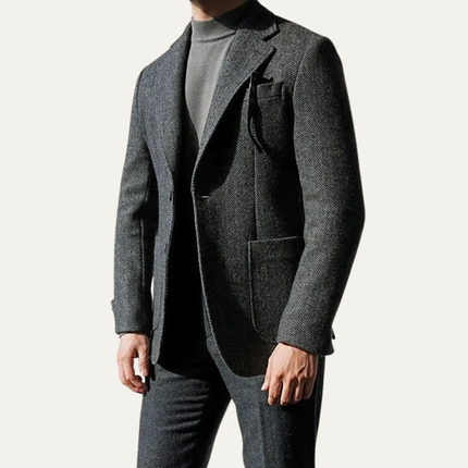 Men’s Structured Two-Button Tailored Blazer