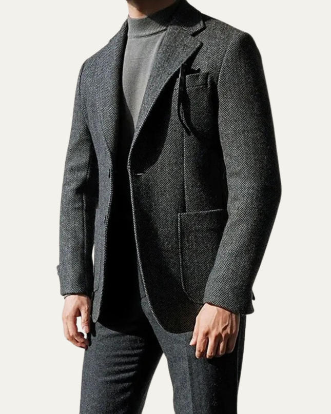 Men’s Structured Two-Button Tailored Blazer