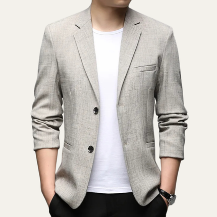 Men’s Subtle Texture Two-Button Blazer