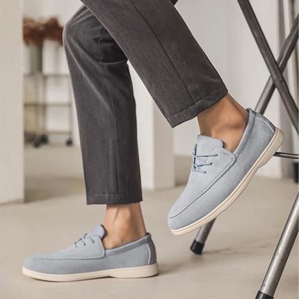 Men’s Suede Lace-Up Casual Loafers