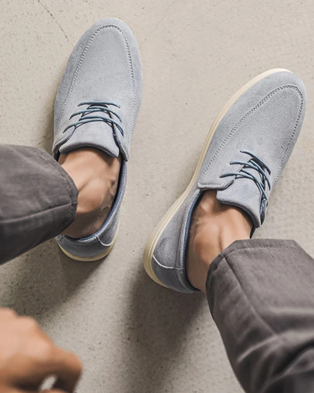 Men’s Suede Lace-Up Casual Loafers