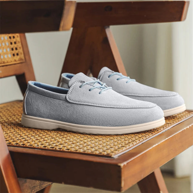 Men’s Suede Lace-Up Casual Loafers