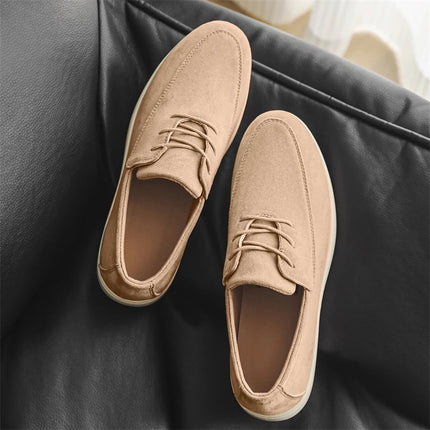 Men’s Suede Lace-Up Casual Loafers