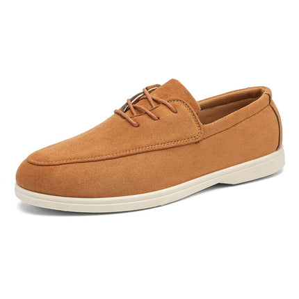 Men’s Suede Lace-Up Casual Loafers