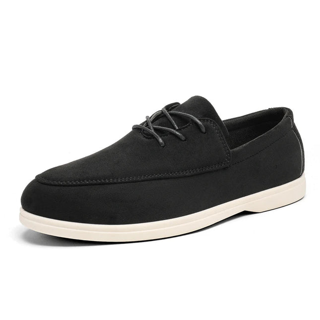 Men’s Suede Lace-Up Casual Loafers