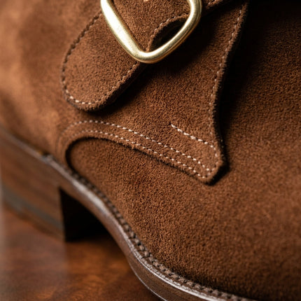 Men’s Suede Monk Strap Shoes