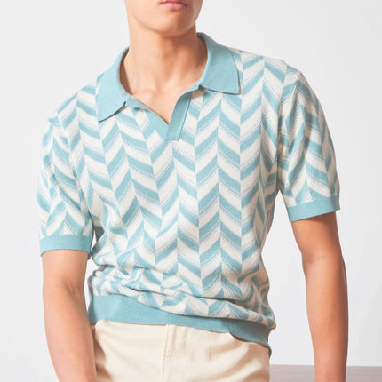 Men’s Summer Pattern Polo – Short Sleeve Knit
