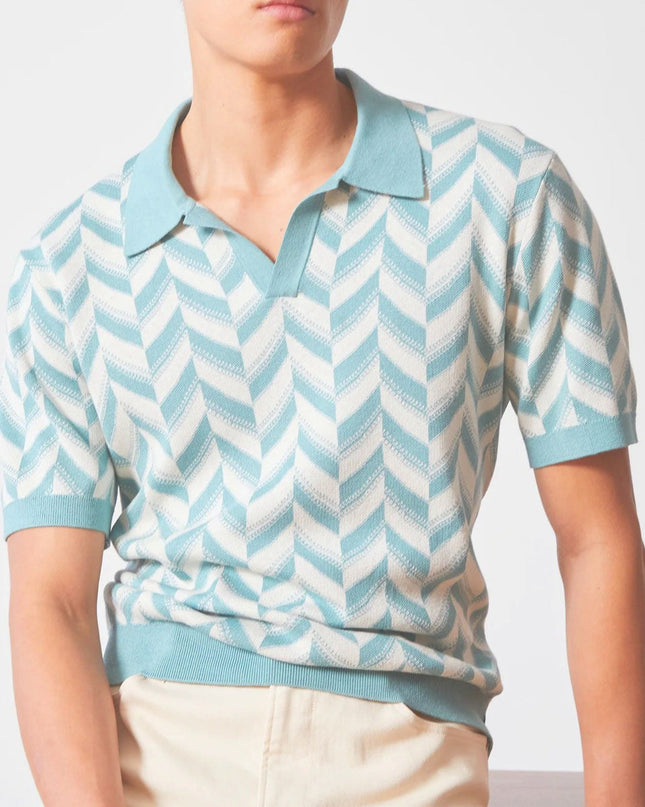 Men’s Summer Pattern Polo – Short Sleeve Knit