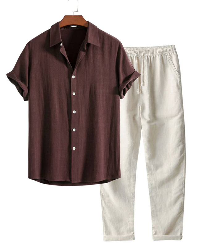 Men’s Summer Shirt and Trousers Set