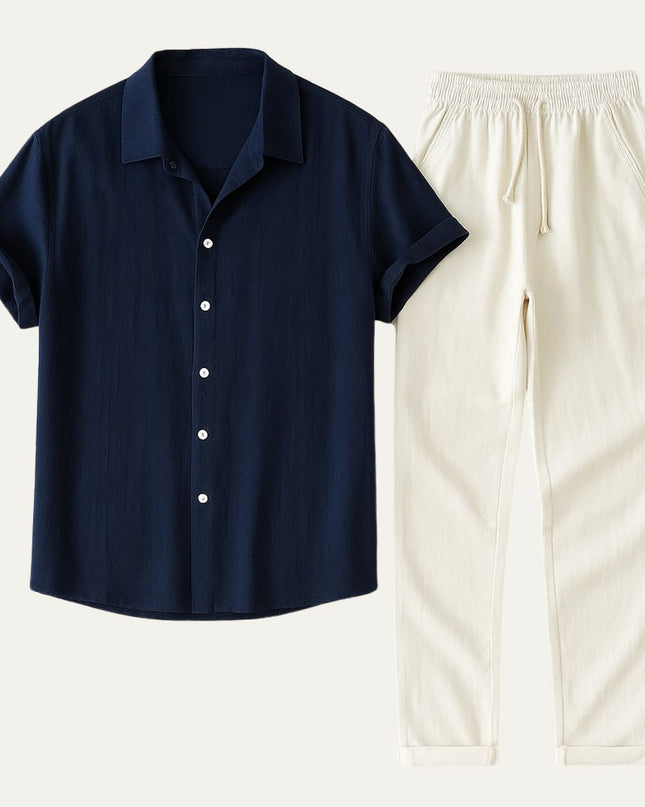 Men’s Summer Shirt and Trousers Set