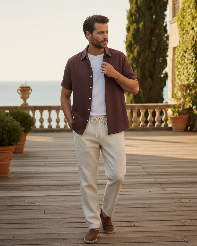 Men’s Summer Shirt and Trousers Set