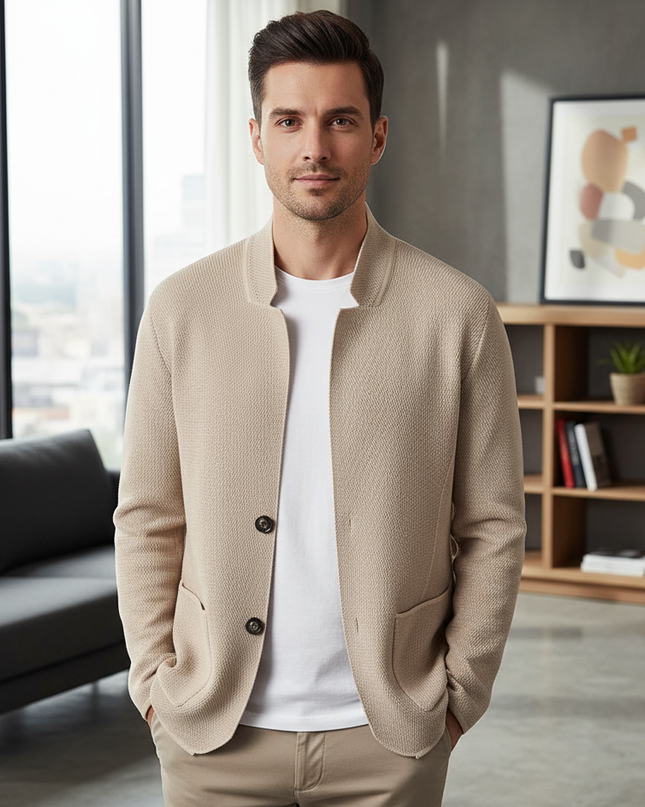 Men’s Textured Knit Jacket