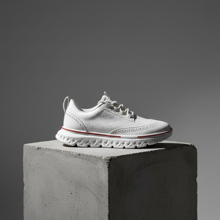 Men’s Textured Lace-Up Cushion Sneakers