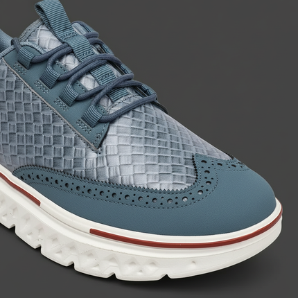 Men’s Textured Lace-Up Cushion Sneakers