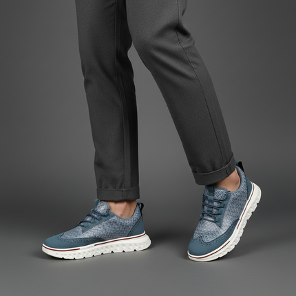 Men’s Textured Lace-Up Cushion Sneakers