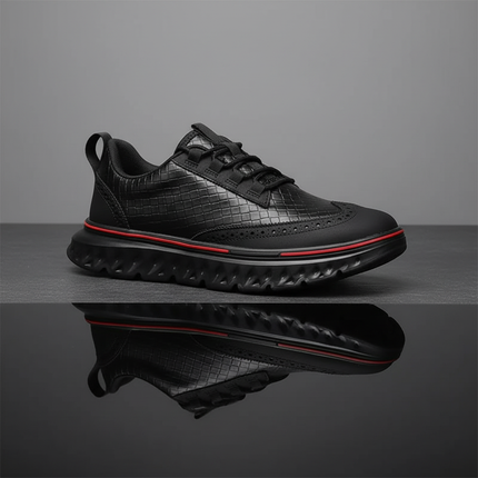 Men’s Textured Lace-Up Cushion Sneakers