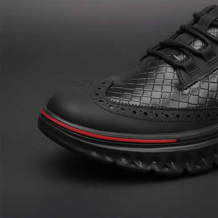 Men’s Textured Lace-Up Cushion Sneakers