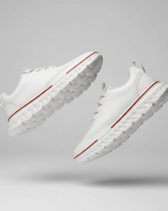 Men’s Textured Lace-Up Cushion Sneakers