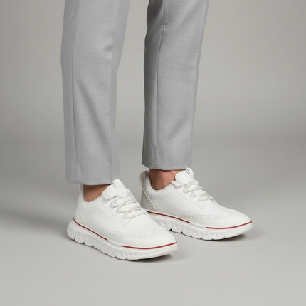 Men’s Textured Lace-Up Cushion Sneakers