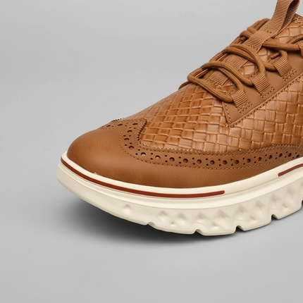 Men’s Textured Lace-Up Cushion Sneakers