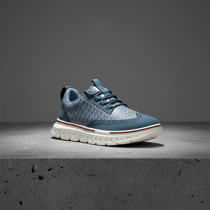 Men’s Textured Lace-Up Cushion Sneakers