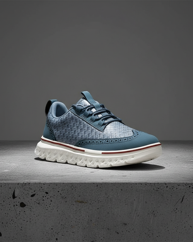 Men’s Textured Lace-Up Cushion Sneakers